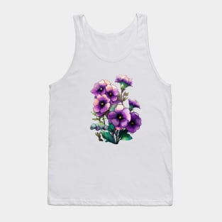 Purple Flowers Tank Top